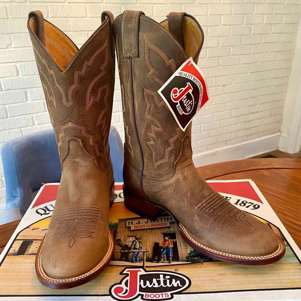 NWT Justin Original Ranch Roper Boots Sz 8.5